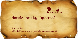 Mosánszky Apostol névjegykártya